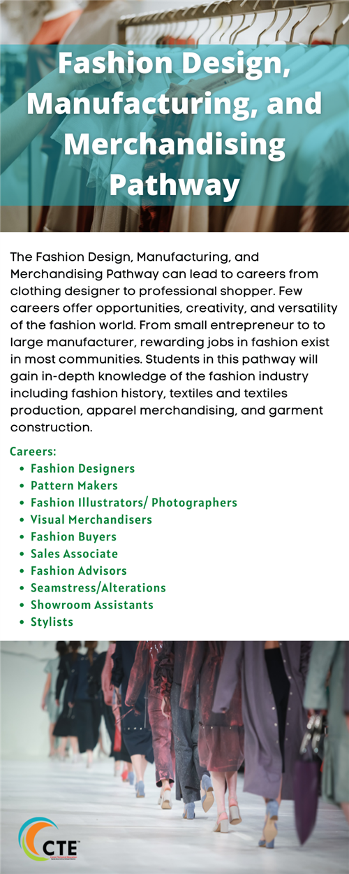 Fashion Design Manufacturing and Merchandising Pathway